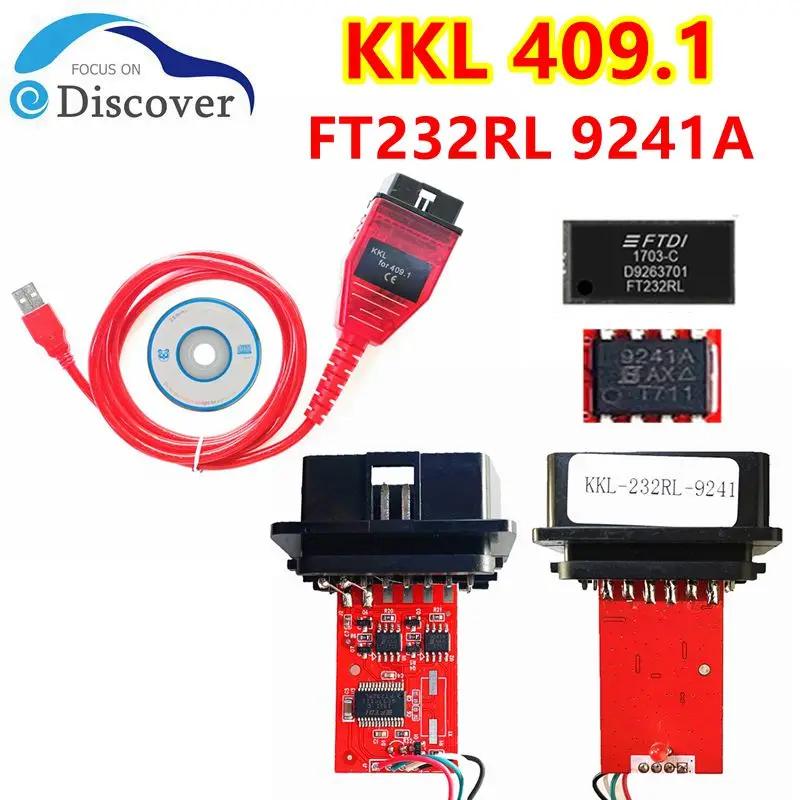 KKL 409.1  PCB ,  Ĩ USB , OBD2 USB  ̺, 409 KKL, AUDI/VW, FT232RL 9241A